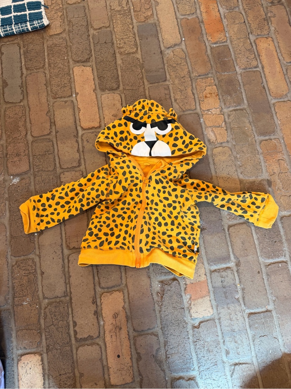 Stella McCartney Kids Yellow Leopard Print Hoodie